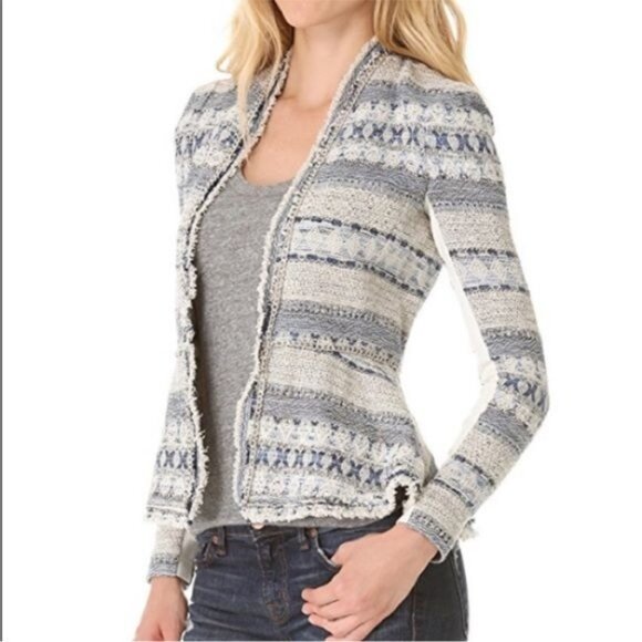 Rebecca Taylor Tweed & Chain Jacket size 2 - Picture 3 of 14